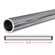 12Ft. chrome 1 1/4" round tubing