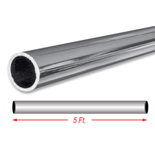 5Ft. chrome 1 1/4" round tubing