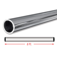 6Ft. chrome 1 1/4" round tubing
