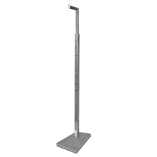Satin chrome adjustable notched costumer
