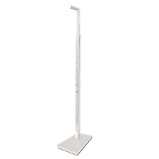 White adjustable notched costumer