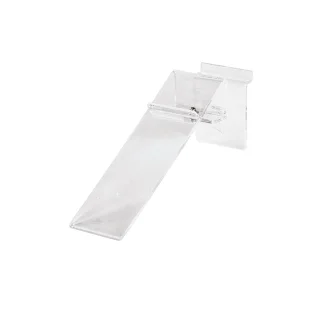 Swivel acrylic shoe display with heel stop