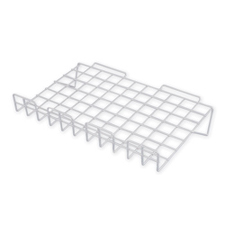 Sloping wire shelf white finish