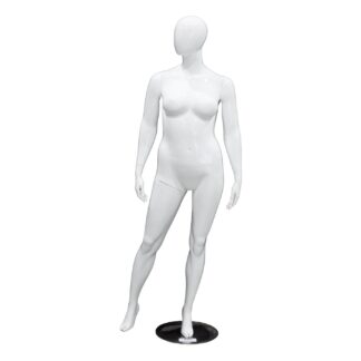 Glossy White Plus-Size Female Mannequin (W05)