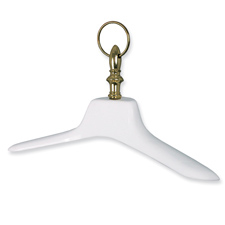 White brass ring finial display hanger
