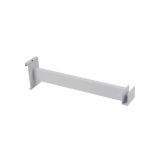 12" White Rectangular Tubing Hangrail Bracket for Gridwall