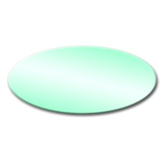 Round glass topper
