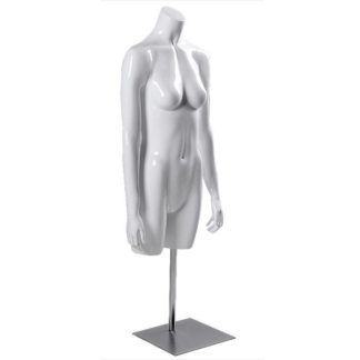 Glossy White Female Torso Form