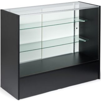 48″ Black Full Vision Showcase