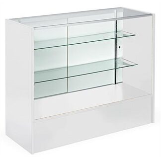 48" White Full Vision Showcase