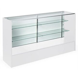 70" White Full Vision Showcase