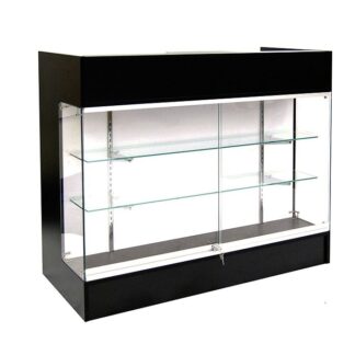 48" Black Ledgetop Counter with Showcase (LTRC4B)