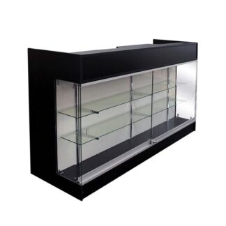 72" Black Ledgetop Counter with Showcase (LTRC6B)
