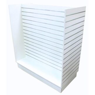 White Slatwall "H" Gondola Unit with Metal Insert
