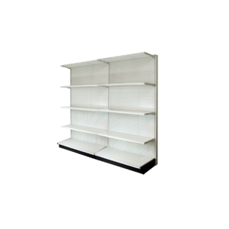 UNO Shelf Wall Section 8'L x 84"H with 16" Base White Unit (W88416W4SSWI)