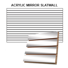 Acrylic Mirror Slatwall Panel