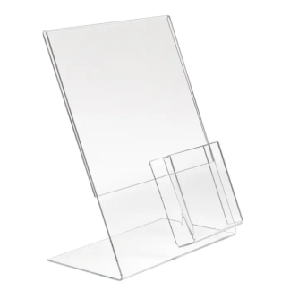 Slantback Sign Holder with Pocket 8 1/2"W x 11"H (PD1086)